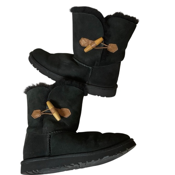 UGG Black Shearling Lined Boots - Picture 10 of 10